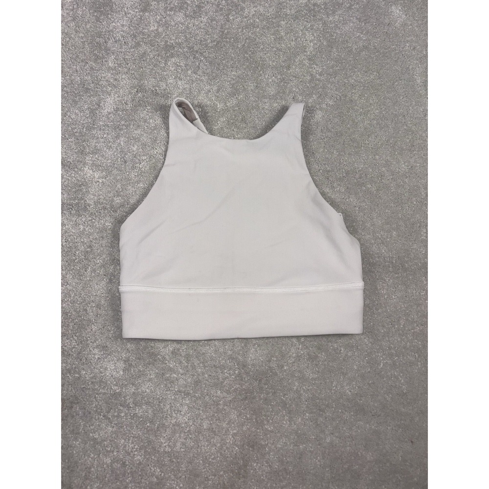 Lululemon Energy High-Neck Longline Tough Bra Medium Support Size 4 White